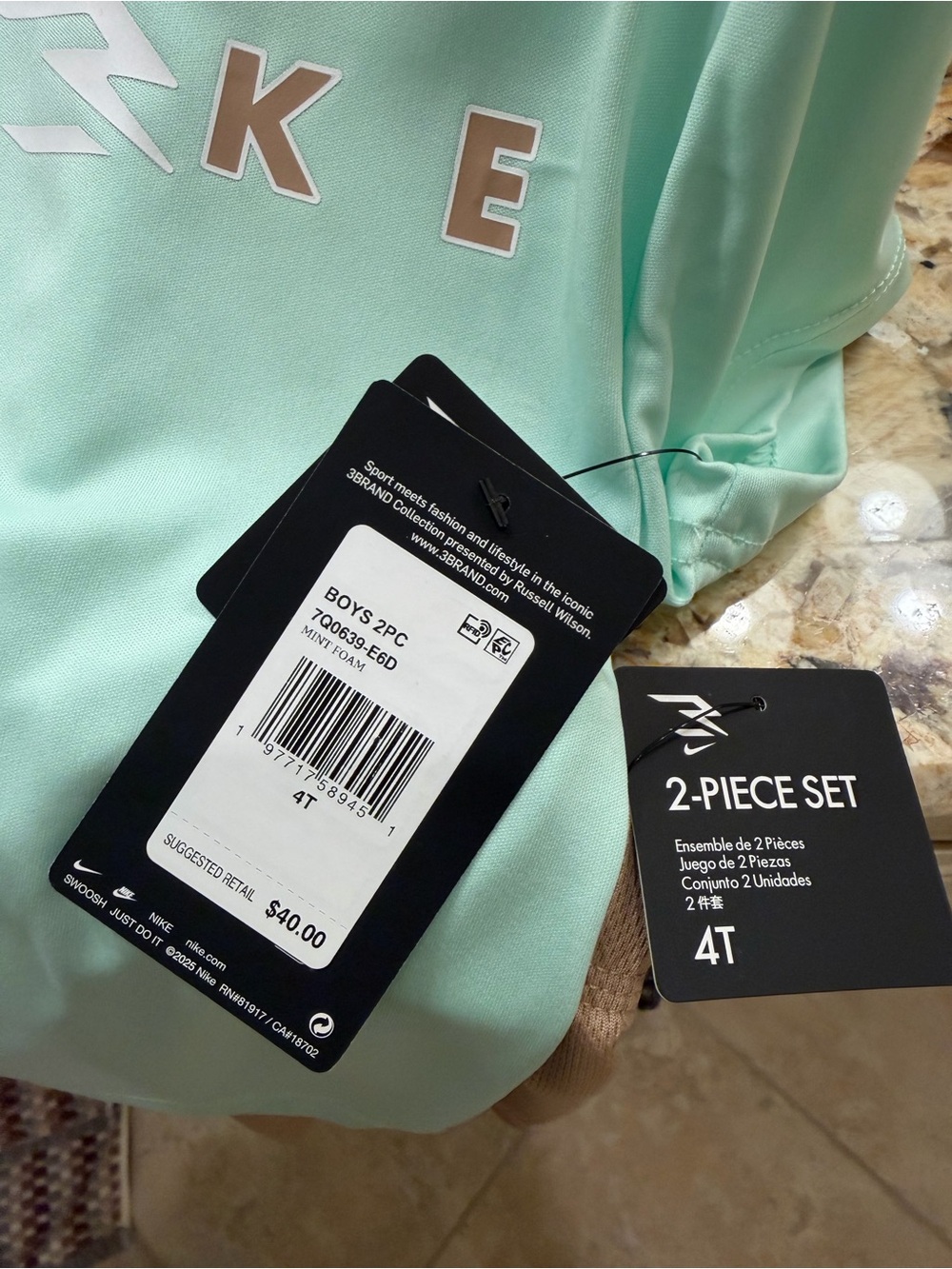 Nike Mint Green Short Sleeve Top & Athletic Shorts Set - Picture 5 of 5